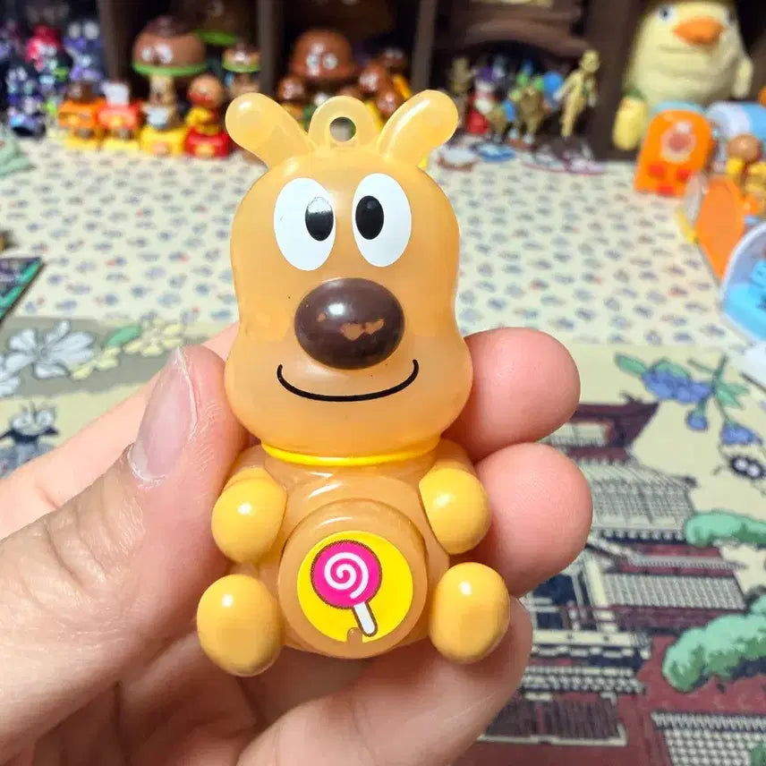 [BUNJANG] Anpanman Cheese Currypanman Rattle Light Gacha Toy / 호빵맨 치즈 카레빵맨 딸랑이 불빛 가챠
