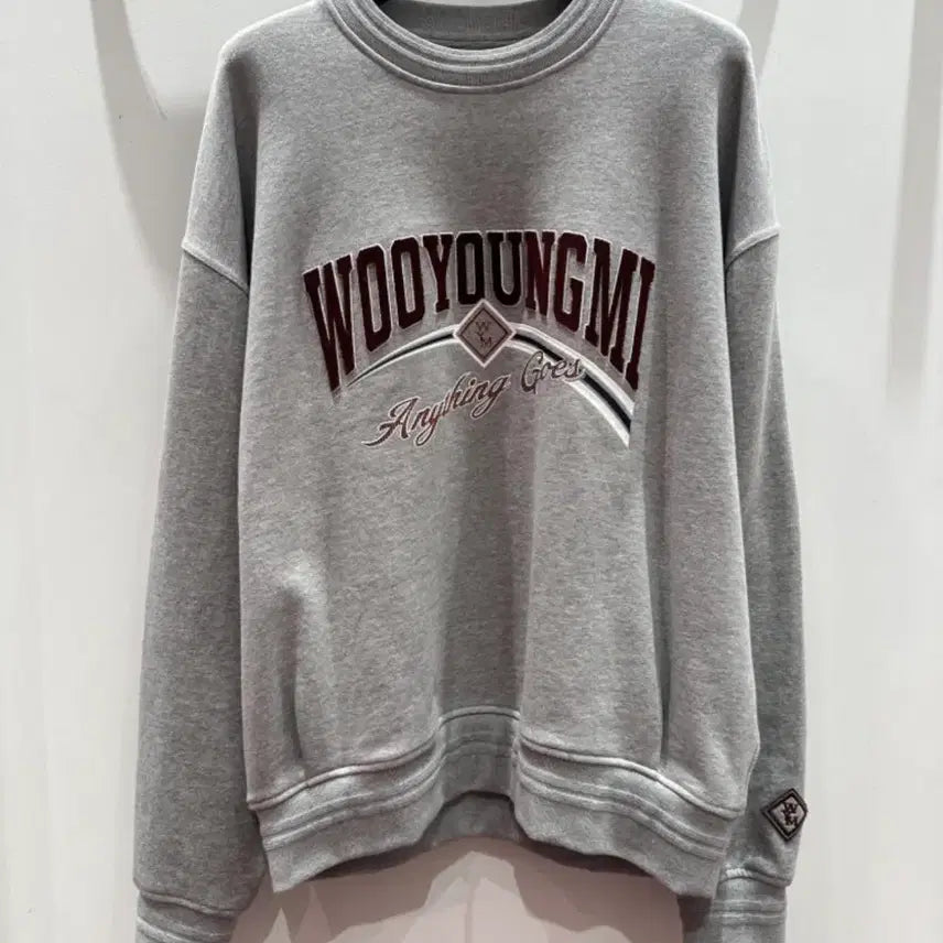 [BUNJANG] Wooyoungmi Lenticular Logo Grey Sweatshirt / [50] 우영미 렌티큘러 로고 그레이 스웨트셔츠 맨투맨 판매