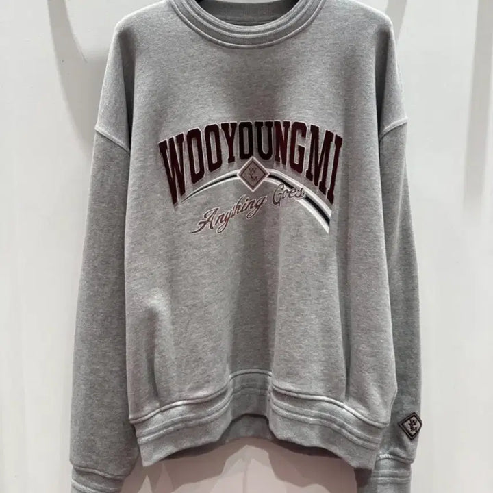 [BUNJANG] Wooyoungmi Lenticular Logo Grey Sweatshirt / [50] 우영미 렌티큘러 로고 그레이 스웨트셔츠 맨투맨 판매