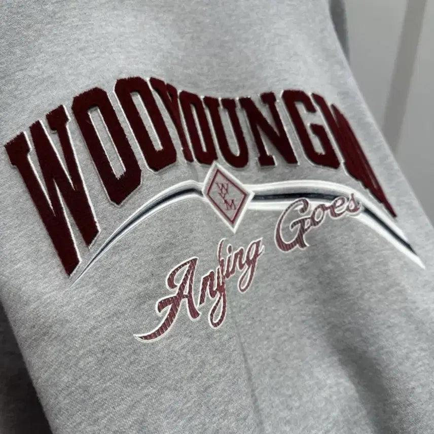[BUNJANG] Wooyoungmi Lenticular Logo Grey Sweatshirt / [50] 우영미 렌티큘러 로고 그레이 스웨트셔츠 맨투맨 판매