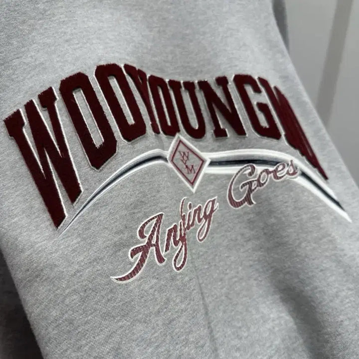 [BUNJANG] Wooyoungmi Lenticular Logo Grey Sweatshirt / [50] 우영미 렌티큘러 로고 그레이 스웨트셔츠 맨투맨 판매