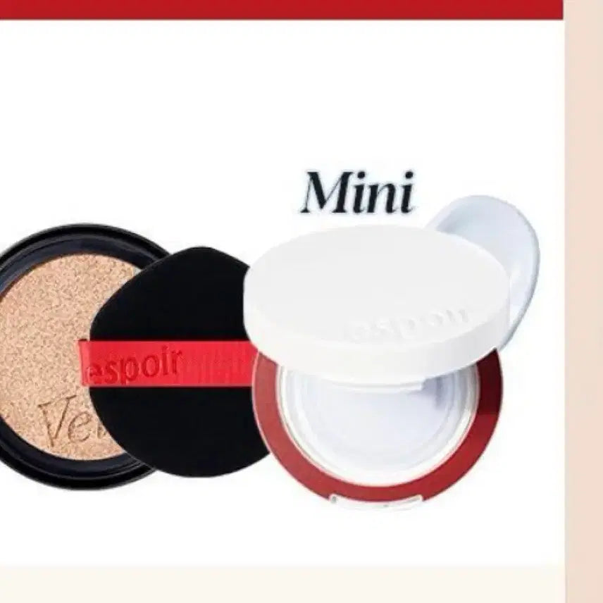 [SOLD OUT] 에스쁘아 비벨벳 커버쿠션 21호 아이보리 리필+세범컷 미니