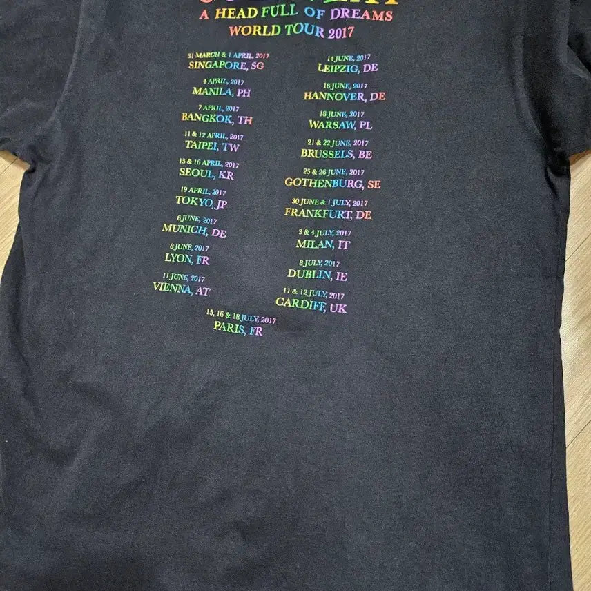 [BUNJANG] Coldplay A Head Full of Dreams 2017 T-Shirt / 콜드플레이 A HEAD FULL OF DREAMS 반팔 티셔츠 2017