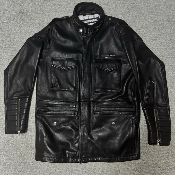 [BUNJANG] Neighborhood M65 Leather Jacket / [XL]네이버후드  m65 레더 양가죽 자켓