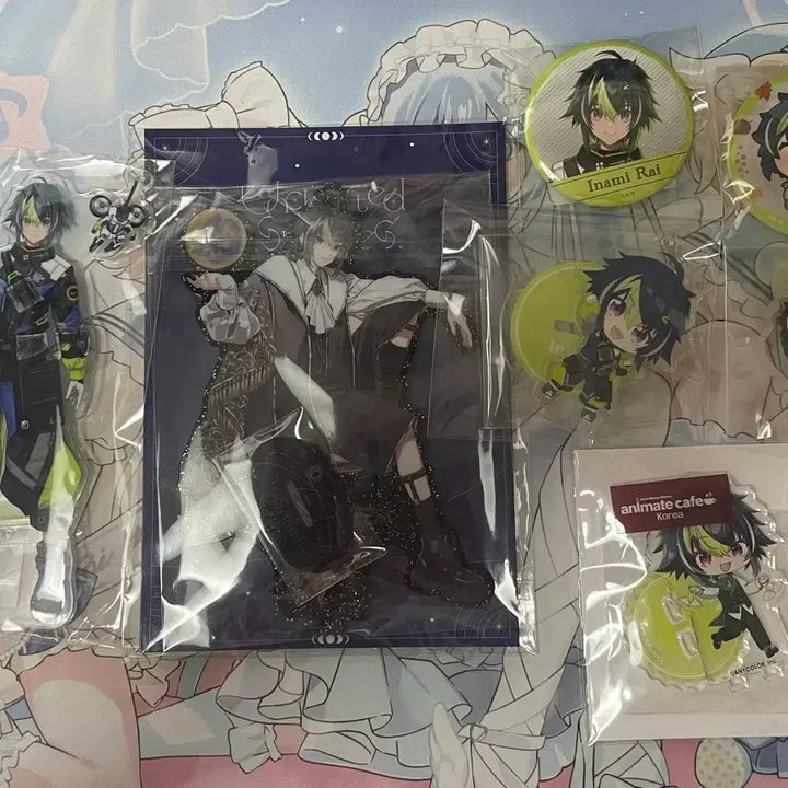 [BUNJANG] Nijisanji Inami Rai Bundle Set Manekineko Lucky Draw Acrylic Stand &amp; Badges / 일괄) 이나미 라이 굿즈 세트 마네키네코 웰컴굿즈 푸치산지