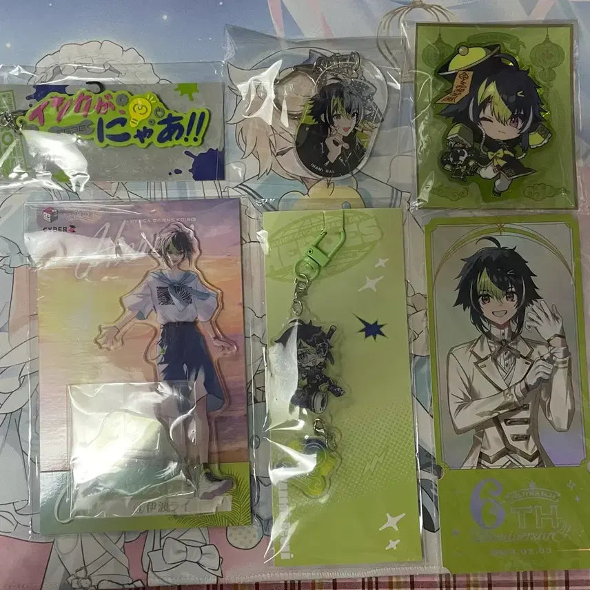 [BUNJANG] Inami Rii Acrylic Strap Acrylic Keyring Bundle Set / 일괄) 이나미 라이 아크릴 러버스트랩 아크릴 키링 블럭 지류
