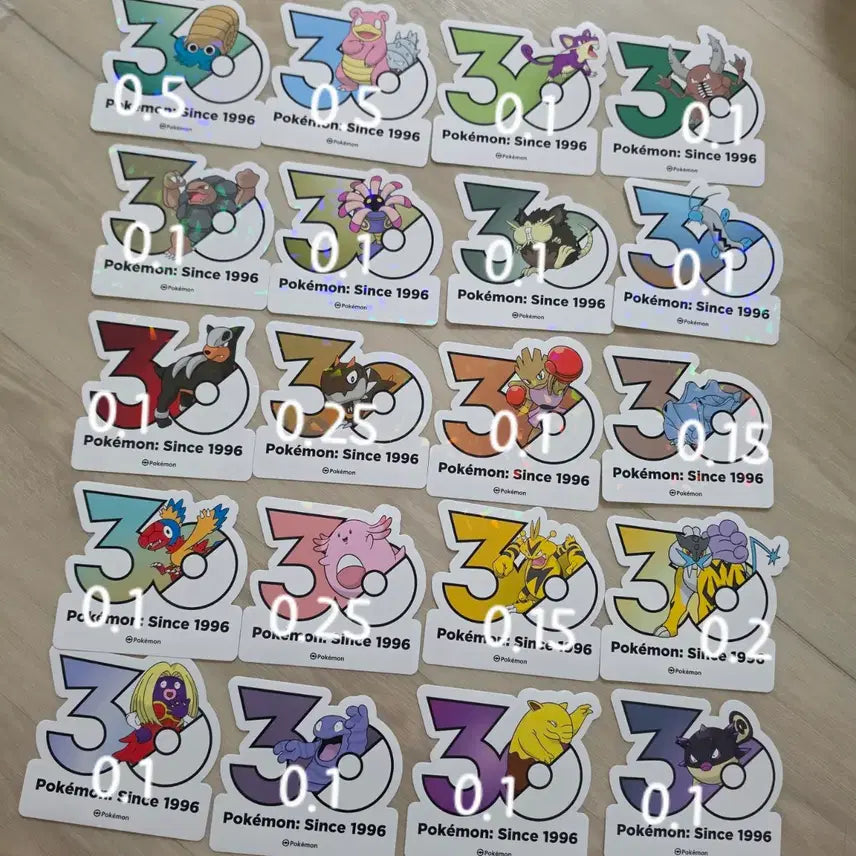 [BUNJANG] Pokemon 30th Anniversary Sticker / 포켓몬 30주년 스티커