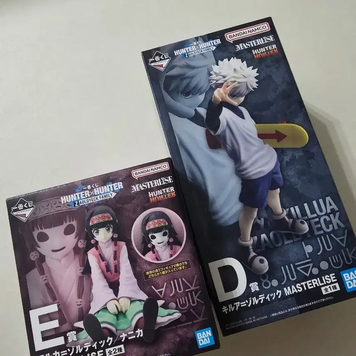 [BUNJANG] Hunter x Hunter Zoldyck Family Kuji Kilua D Prize, E Prize Bundle Set (Sealed) / 헌터헌터 조르딕가 쿠지 키르아 D상, E상 미개봉 일괄(판매 또는 교환)