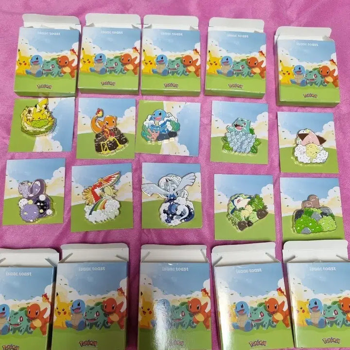 [BUNJANG] Isaac Toast Pokemon Badge 10-Piece Full Set Bundle / 이삭토스트 포켓몬 뱃지 10종 풀세트 일괄