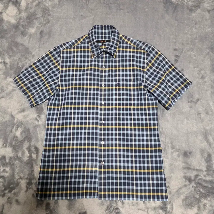 [BUNJANG] Daks Check Short Sleeve Shirt / (95)닥스 체크 반팔 셔츠