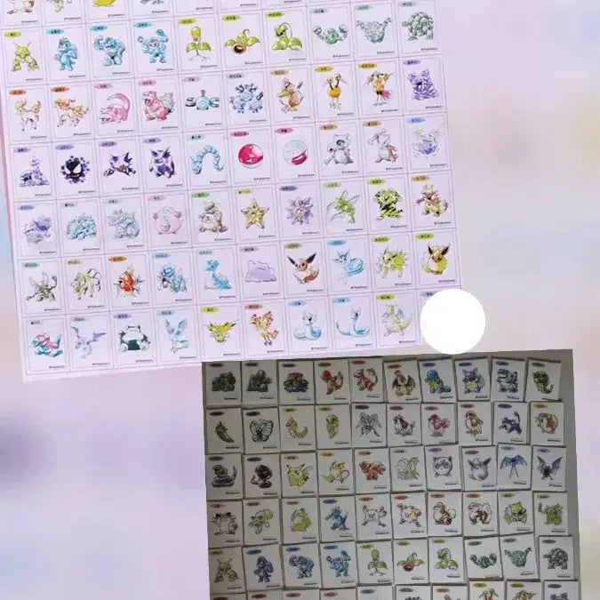 [BUNJANG] Pokemon Artwork Stickers Sealed 99 Types / 포켓몬 띠부씰 신상 아트워크 개봉 99종 판매