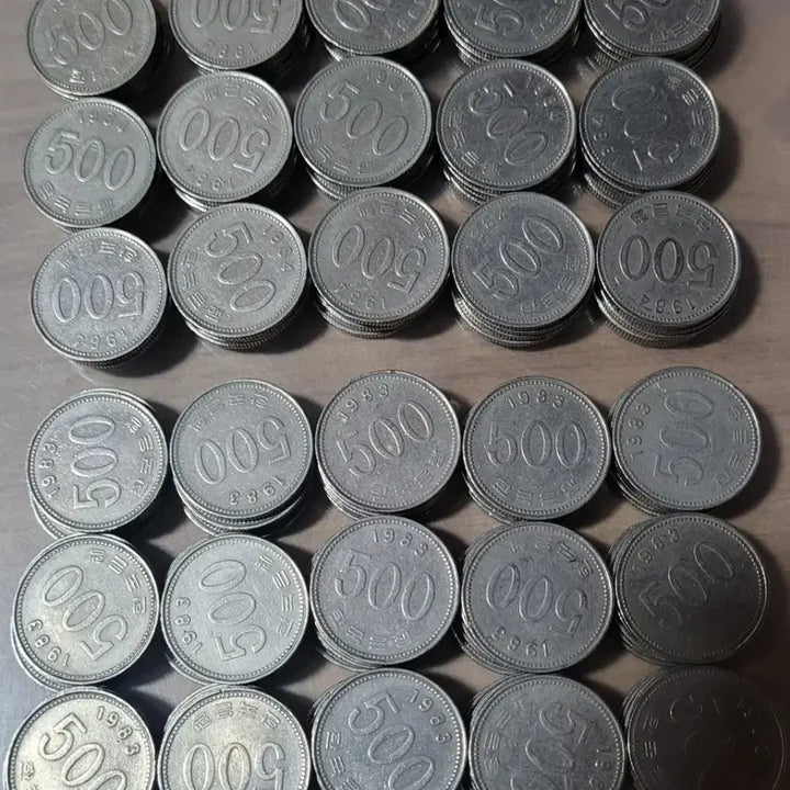 [BUNJANG] 1983 &amp; 1984 500 Won Coin Bundle (150 pcs) / 동전 사용제 1983년 500원 1984년 500원 총 150개 일괄
