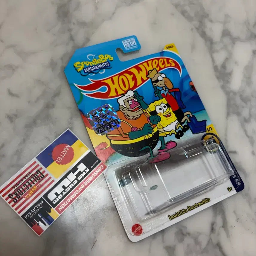 [BUNJANG] SpongeBob SquarePants Transparent Boat Hot Wheels Custom Model / 희귀) 핫휠 투명보트