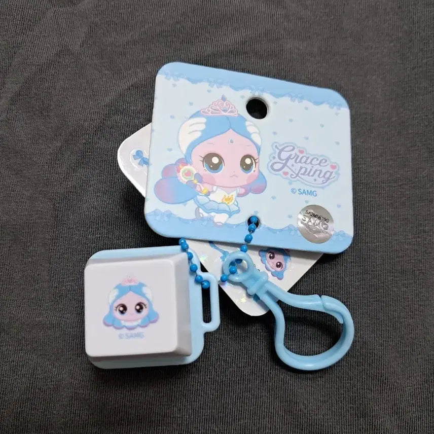[BUNJANG] Catch Teenieping Sapoonping Keycap Keychain with Stickers / 캐치 티니핑 나만의 스티커 꾸미기 키캡 키링 사뿐핑 새상품