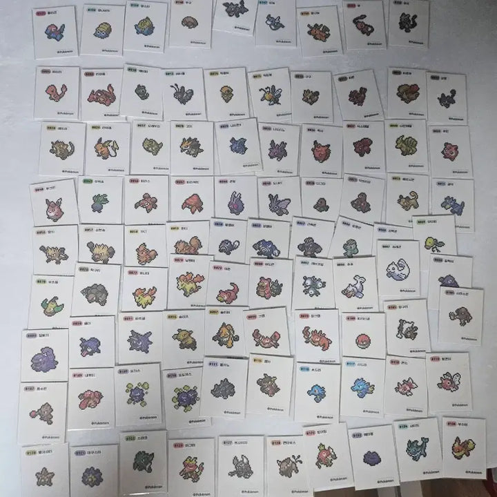 [BUNJANG] Pokemon Pixel Seal 90-Piece Bundle Set / 포켓몬 픽셀 띠부씰 90장 일괄 팝니다