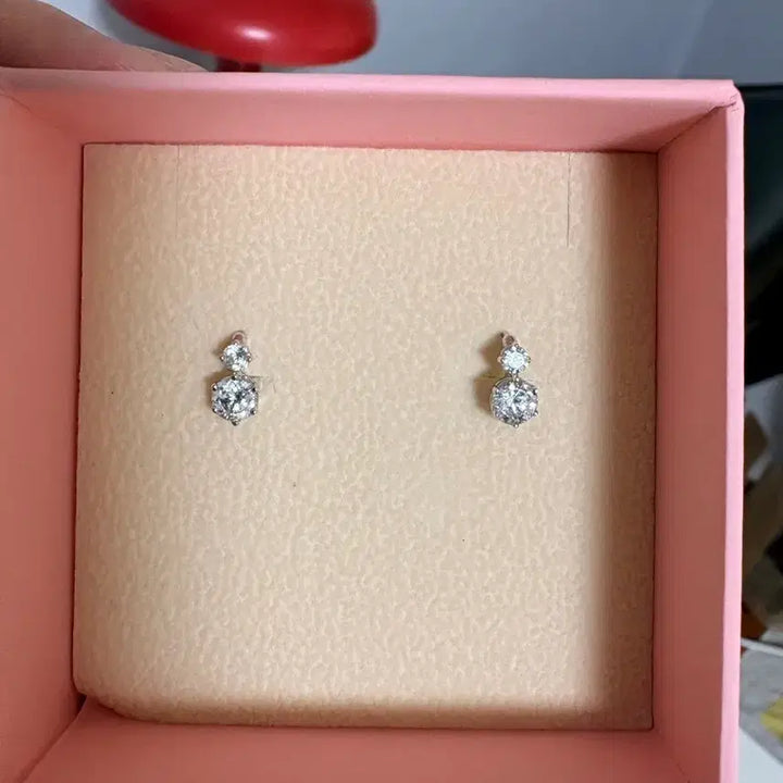 [BUNJANG] J.ESTINA White Mond Silver 925 Earrings / 제이에스티나 화이트몬드 실버925 귀걸이