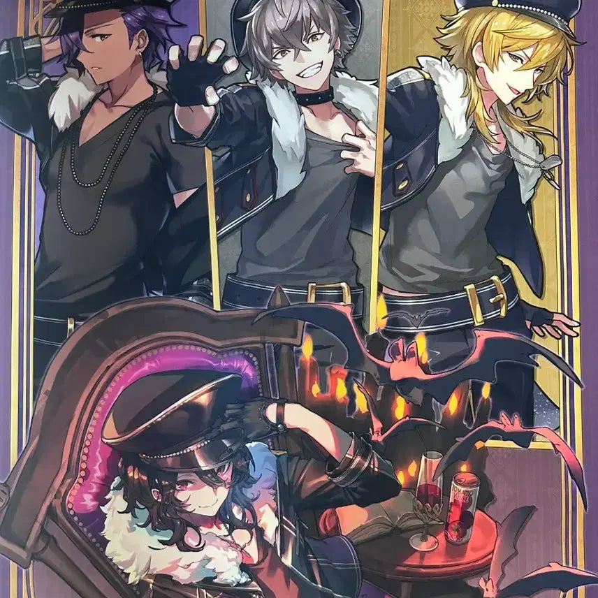 [BUNJANG] Ensemble Stars UNDEAD Collaboration Tapestry (B2 Size) / 유일매물) 앙스타 언데드 레이 카오루 코가 아도니스 콜라보 태피스트리