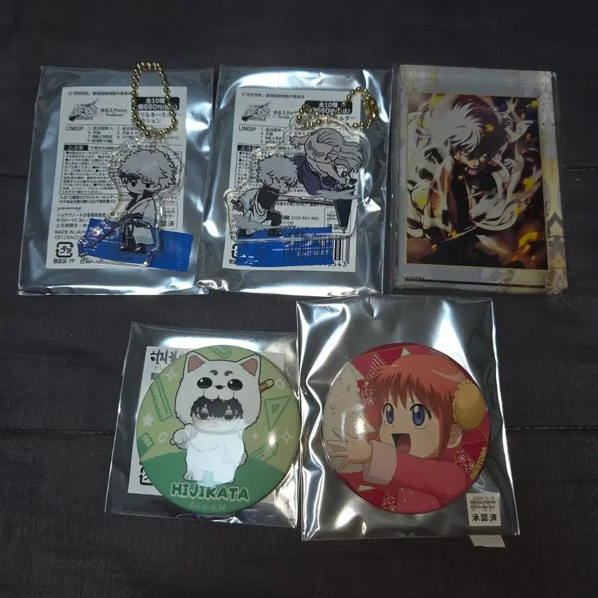 [BUNJANG] Gintama Gintoki Hijikata Kagura Acrylic Block &amp; Badges Bundle / 은혼 긴토키 히지카타 카구라 이것저것
