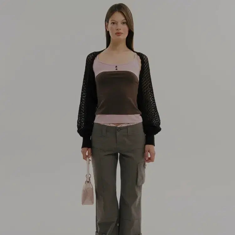 [BUNJANG] Three Times Lace Trim Cargo Pants, Medium / 쓰리타임즈 Lace trim cargo pants,M