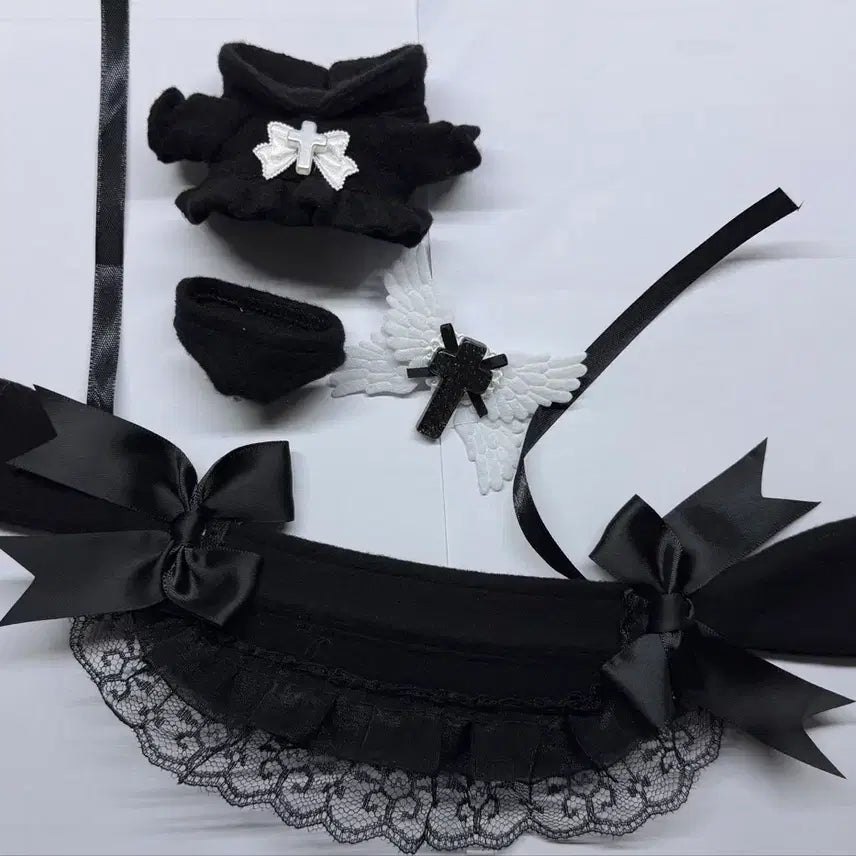 [BUNJANG] 10cm Doll Clothes Firefly Magic Bunny Black White / 10cm 인형옷 firefly magic bunny 매직버니 블랙 화이트