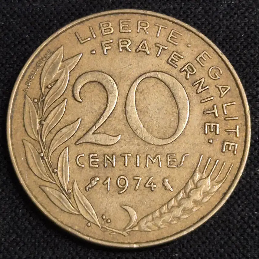 [BUNJANG] 1974 French 20 Centimes Coin / 1974년 프랑스 20상팀 동전 [EP. 3429]
