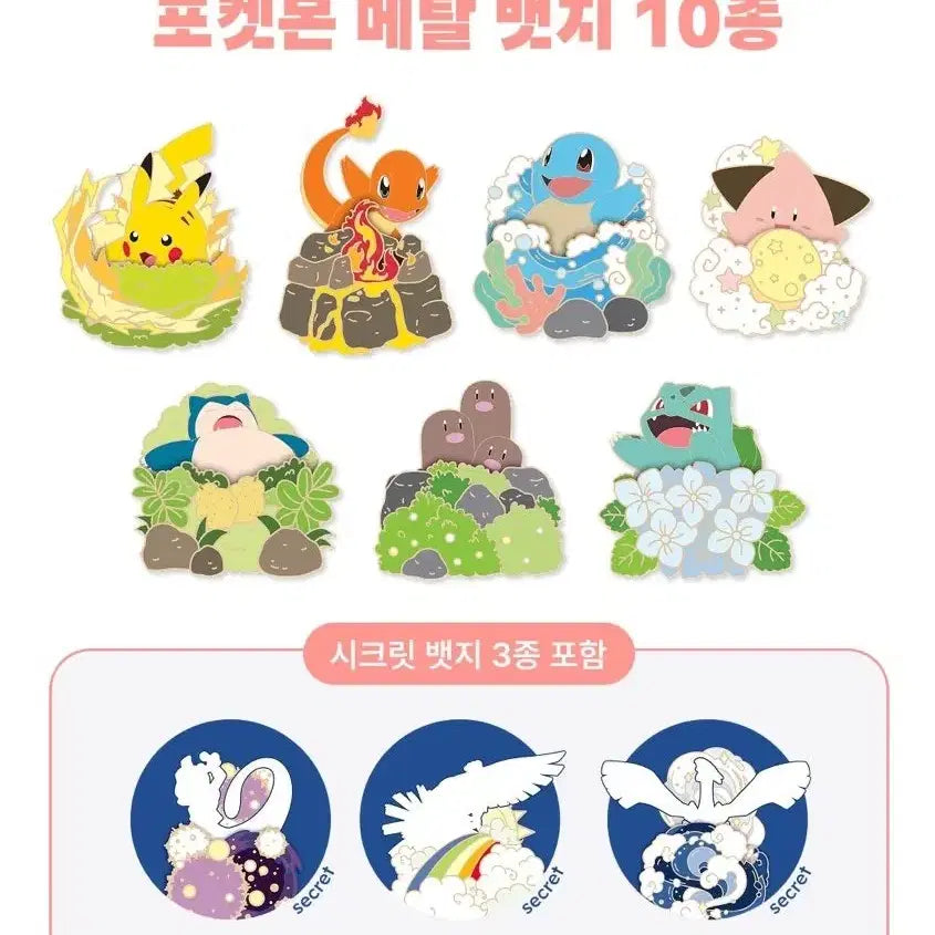 [BUNJANG] Pokemon Sandwich Shop Pin Set: Snorlax &amp; Jynx / 포켓몬 뱃지 삐랑 잠만보
