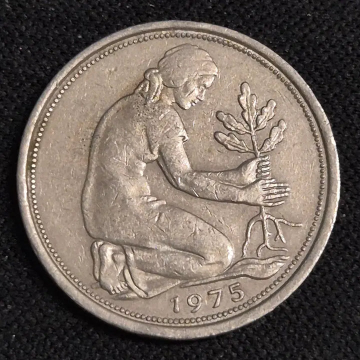 [BUNJANG] 1975 Germany 50 Pfennig Coin / 1975년 독일 50페니히 동전 [EP. 3433]