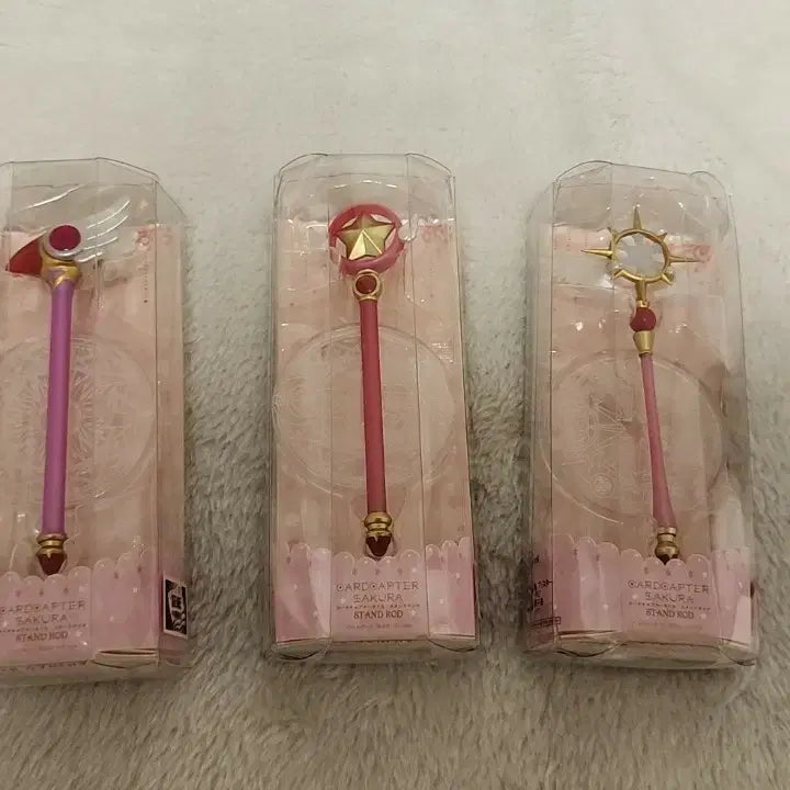 [BUNJANG] Cardcaptor Sakura Stand Rods Bundle Set (Dream Fairy, Star Fairy, Chicken Leg) / 카드캡터 체리 스탠드 롯드 일괄 판매합니다 (꿈의지방이,별의지방이,닭봉)