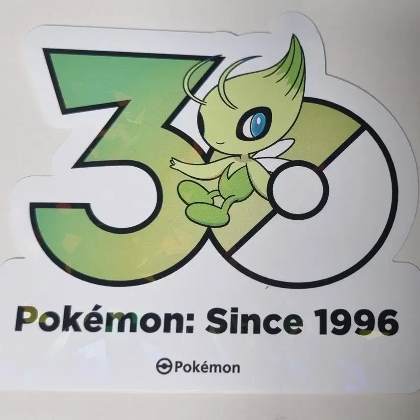 [BUNJANG] Pokemon 30th Anniversary Logo Sticker Celebi / 포켓몬 30주년 기념 로고 스티커 세레비