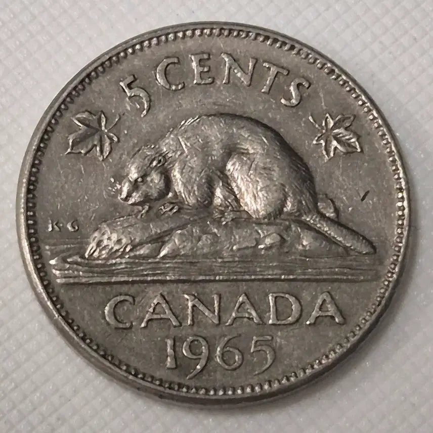 [BUNJANG] 1965 Canada 5 Cents Coin / 1965년 캐나다 5센트 동전 zk-3863
