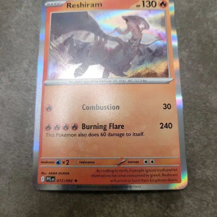 [BUNJANG] Reshiram Pokémon Card (North America) / 레시라무 포켓몬 카드 북미
