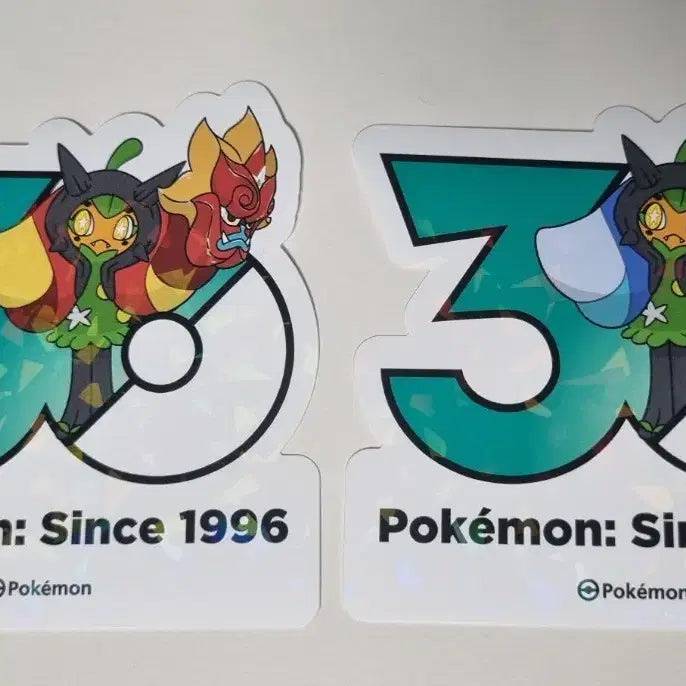 [BUNJANG] Pokemon 30th Anniversary Logo Sticker - 2 Types / 포켓몬 30주년 기념 로고 스티커 오거폰 2종