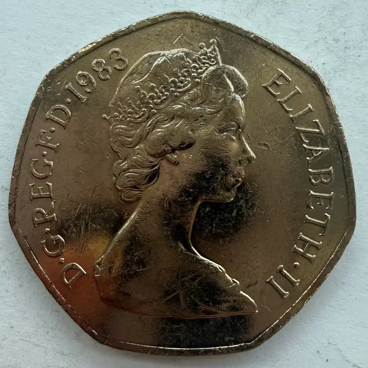 [BUNJANG] 1983 United Kingdom 50 Pence Coin / 1983년 영국 50펜스 동전 S3449