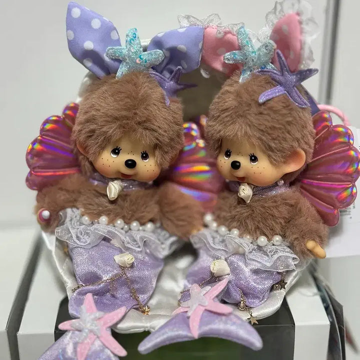 [BUNJANG] Hong Kong Rabbit Monchhichi Set / 홍콩 토끼 도트 몬치치 세트