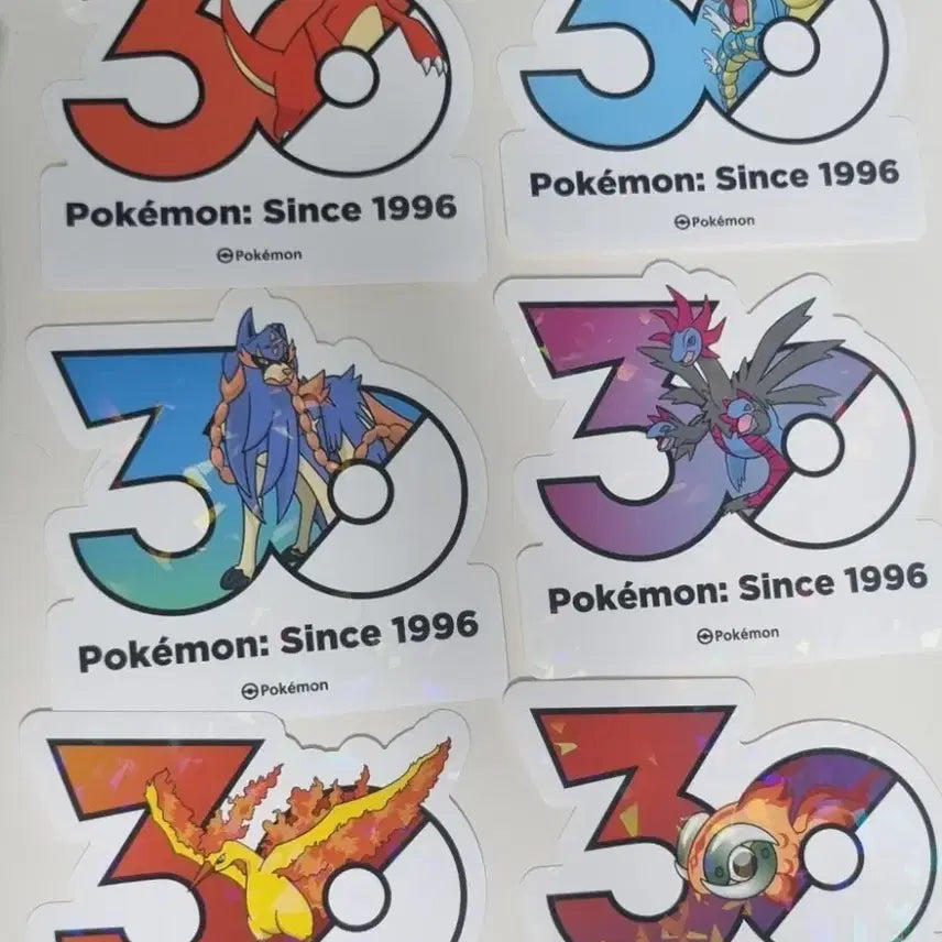 [BUNJANG] Pokemon 30th Anniversary Logo Stickers / 포켓몬 30주년 기념 로고 스티커 환포 전포 등