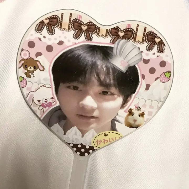 [BUNJANG] ENHYPEN Jungwon Mini Uchiwa, Keyring, Pin Badge Set / 엔하이픈 정원 미니 우치와,키링,핀뱃지