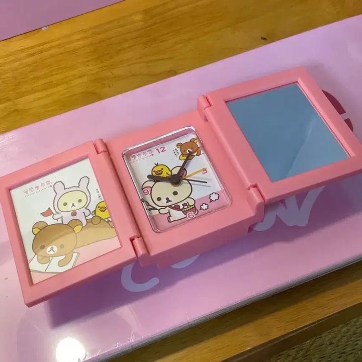 [BUNJANG] Rilakkuma 3-Sided Clock Pink / 리락쿠마 3면 시계 핑크