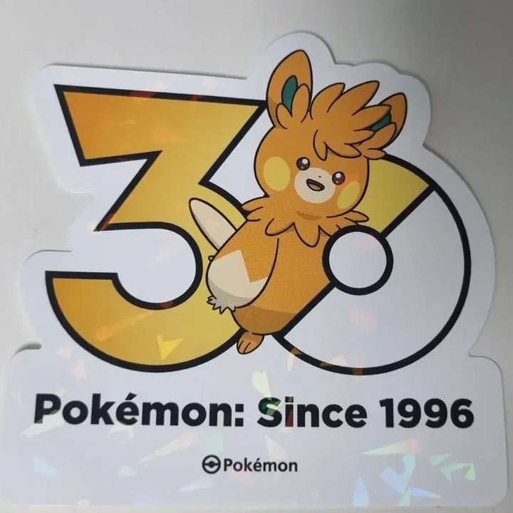 [BUNJANG] Pokemon 30th Anniversary Logo Sticker - Famidear / 포켓몬 30주년 기념 로고 스티커 빠르모트
