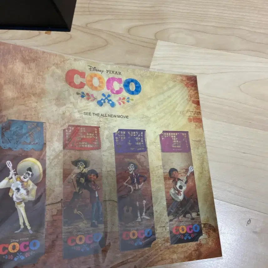 [BUNJANG] Disney Pixar Coco Movie Goods Bookmarks (Set of 4) / 디즈니 픽사 코코 영화 굿즈 책갈피