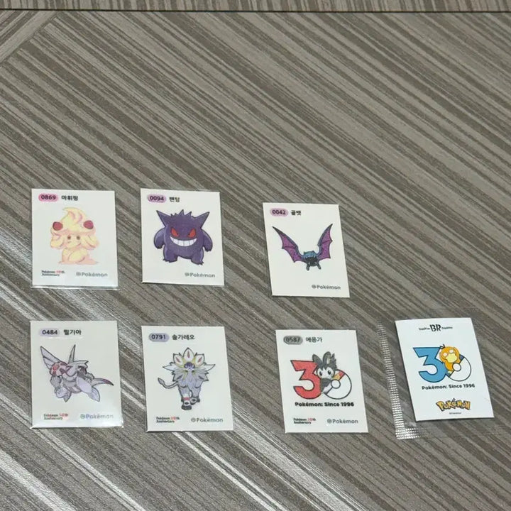 [BUNJANG] Pokemon 30th Anniversary Sticker Set / 포켓몬 30주년 띠부씰 교환 및 판매 합니다