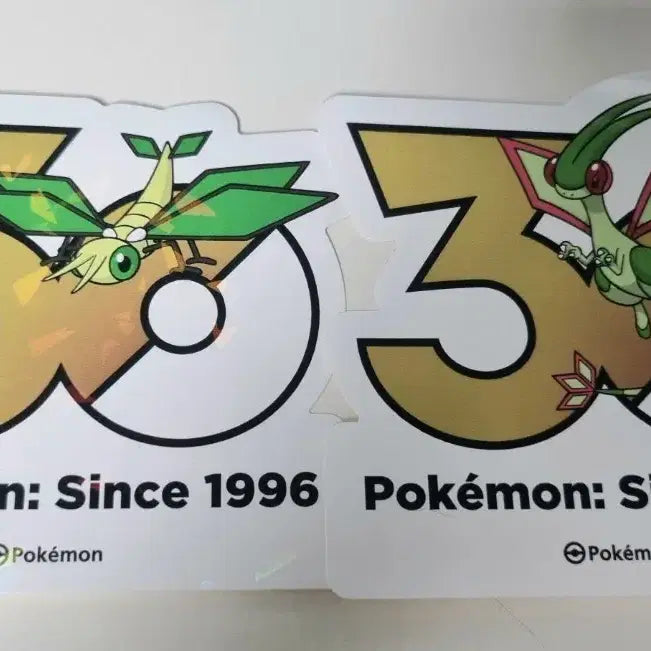 [BUNJANG] Pokemon 30th Anniversary Logo Sticker Set (Vibrava, Flygon) / 포켓몬 30주년 기념 로고 스티커 비브라바, 플라이곤