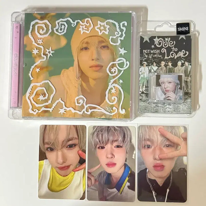 [BUNJANG] NCT WISH Sakurya Odd to Love Jewel (Sealed) + Smini (Unsealed) Bundle Set / 엔시티 위시 오드투러브 사쿠야 쥬얼 미개봉 트레카 포카 위드뮤 럭드 일괄