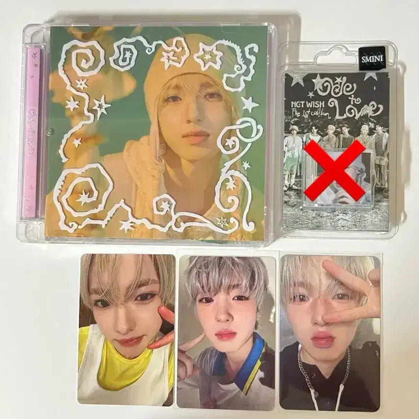 [BUNJANG] NCT WISH Sakurya Odd to Love Jewel (Sealed) + Smini (Unsealed) Bundle Set / 엔시티 위시 오드투러브 사쿠야 쥬얼 미개봉 트레카 포카 위드뮤 럭드 일괄