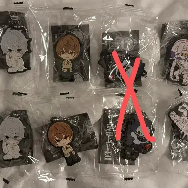 [BUNJANG] Death Note Rubber Charm Light Yagami Ryuk Rem Misa Amane / (미개봉) 데스노트 고무참 고무 키링 러버참 가챠 라이토 류크 렘 니아