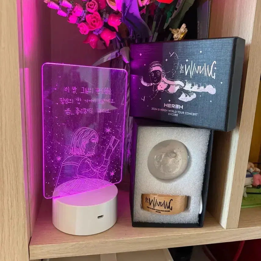 [BUNJANG] IU The Winning Holssi Mood Lamp Snow Globe / [새상품]아이유 더위닝 홀씨 무드 램프 스노우볼 밤편지 무드등 IU 굿즈