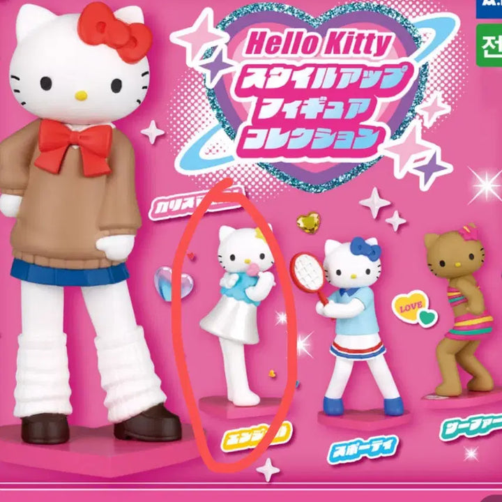 [BUNJANG] Takara Tomy Hello Kitty Long Leg Style-Up Figure / 타카라토미 헬로키티 롱다리 스타일업 피규어