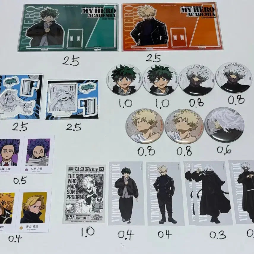 [BUNJANG] My Hero Academia Baseyard Acrylic Stand Chokonoko Bakugo Midoriya Jump Shop / 히로아카 베이스야드 아크릴스탠드 제일복권 초코노코 바쿠고 미도리야 점프샵