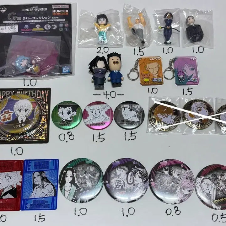 [BUNJANG] Hunter x Hunter Jump Shop Keyring, Can Badge, Ichiban Kuji Desktop Mascot, Neferpitou, Illumi / 헌터헌터 점프샵 키링 캔뱃지 제일복권 데스크탑 마스코트 네페르피트 이르미