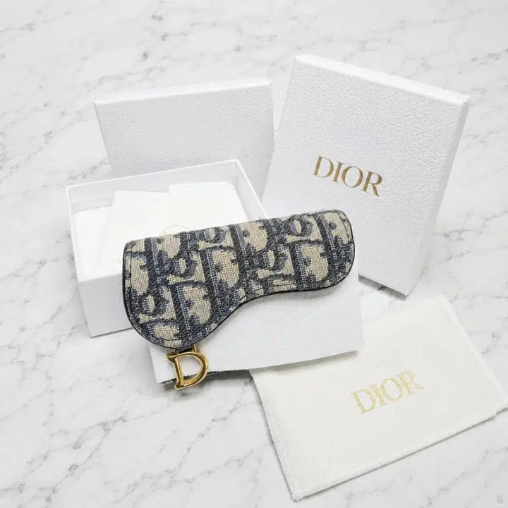 [BUNJANG] Dior Saddle Oblique Card Holder Blue Full Set / [s++급 풀박스] 디올 새들 오블리크 카드홀더 풀세트