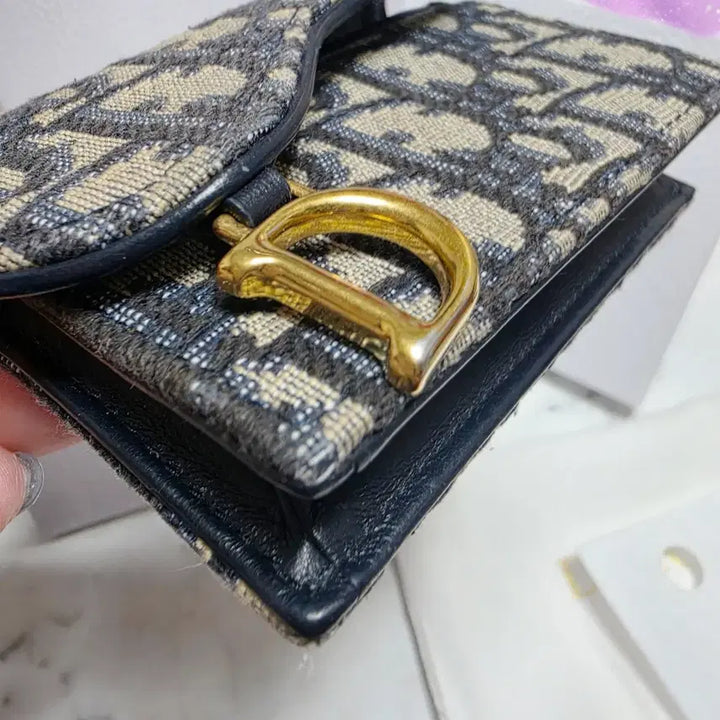 [BUNJANG] Dior Saddle Oblique Card Holder Blue Full Set / [s++급 풀박스] 디올 새들 오블리크 카드홀더 풀세트